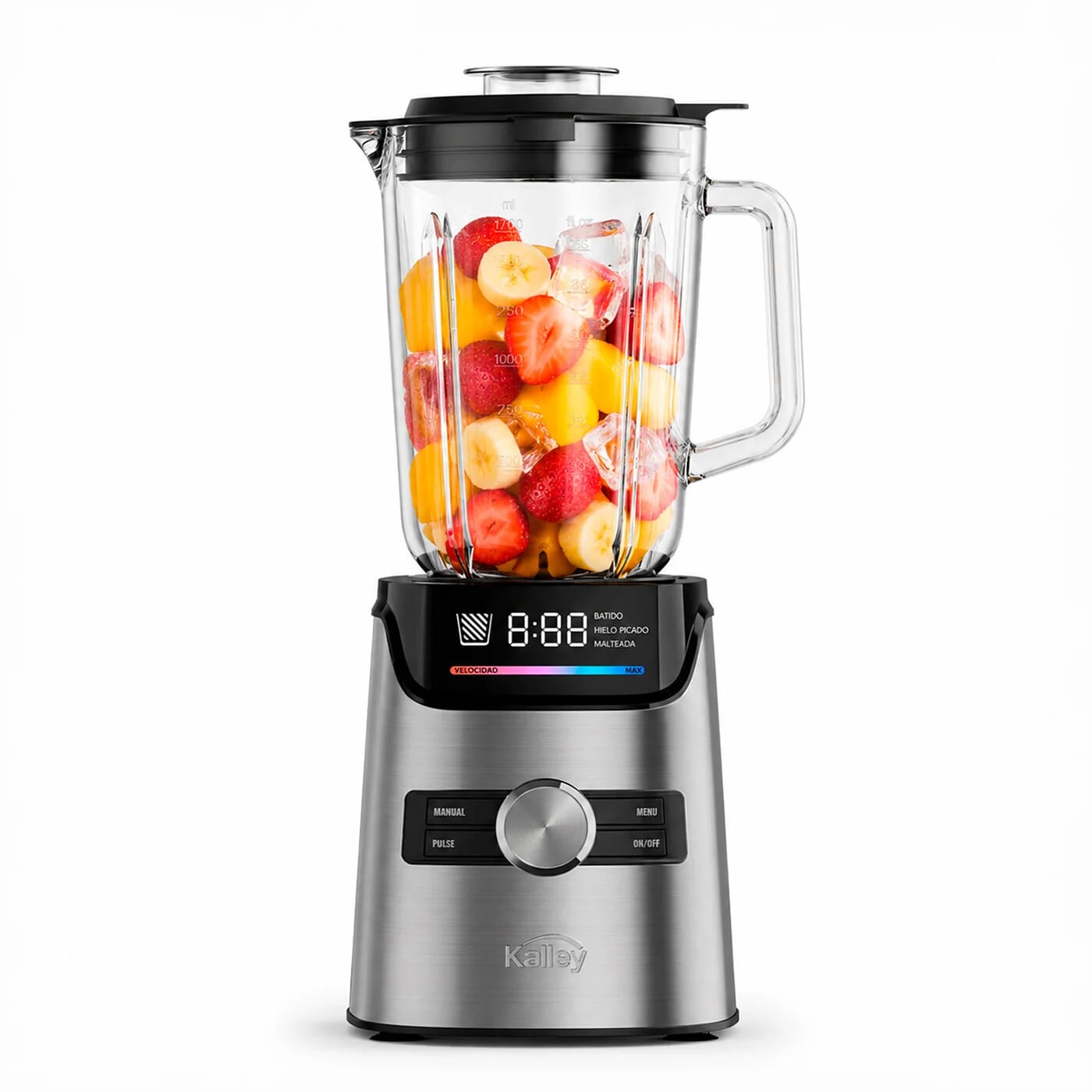 Licuadora Digital KALLEY K-LD600 1.7 Litros Plateado