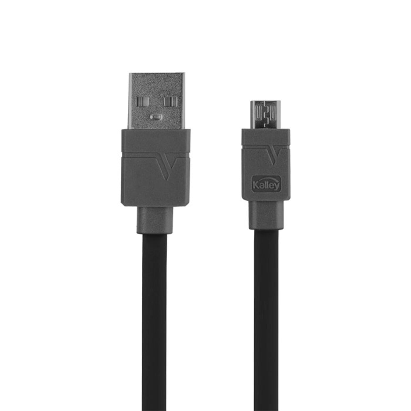 Cable KALLEY USB a Micro USB K-GCBMUSBG2 de 1.0 Metro Negro