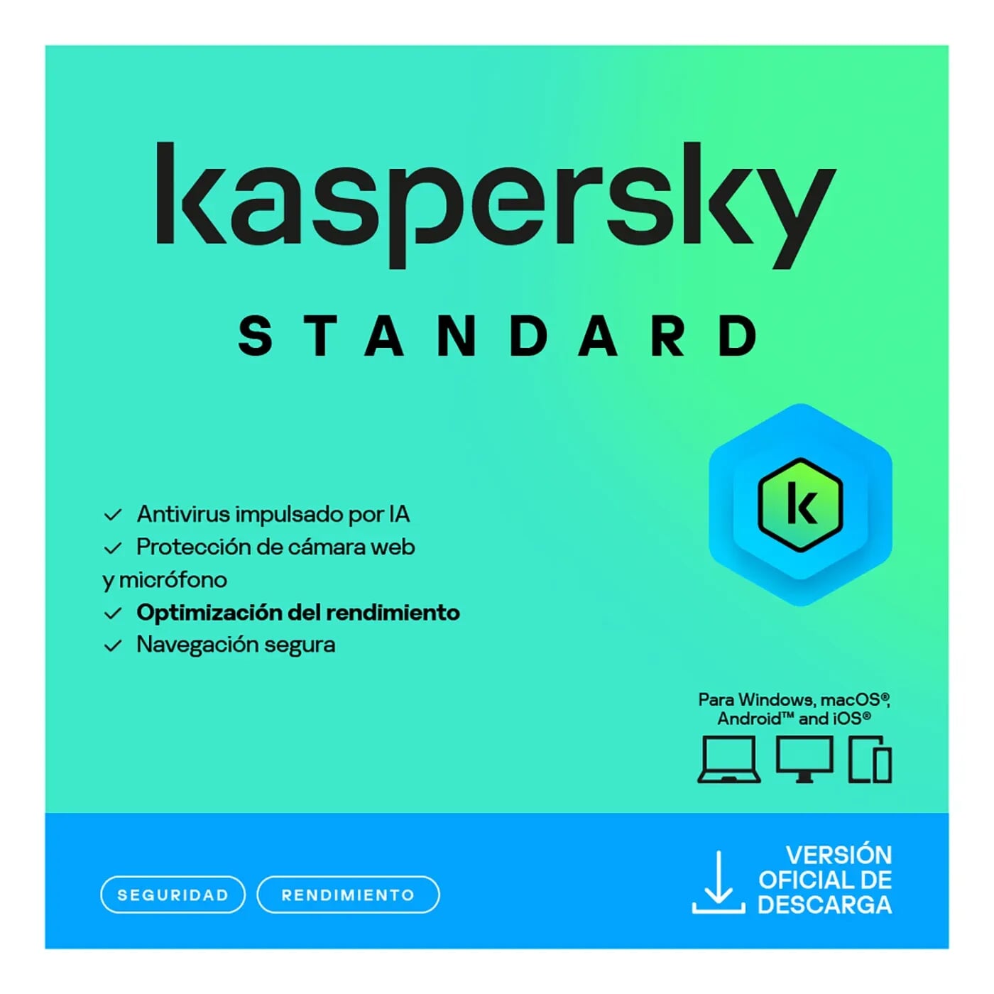 Pin Antivirus Kaspersky Standard 1 Dispositivo 1 Año