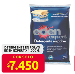 Recorte del folleto: DETERGENTE EN POLVO EDÉN EXPERT X 1.000 G.