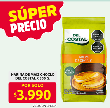 Recorte del folleto: HARINA DE MAÍZ CHOCLO DEL COSTAL X 500 G.