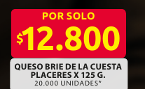 Recorte del folleto: QUESO BRIE DE LA CUESTA PLACERES X 125 G.