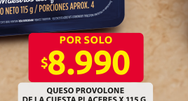 Recorte del folleto: QUESO PROVOLONE DE LA CUESTA PLACERES X 115 G.