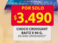 Recorte del folleto: CHOCO CROISSANT BAITZ X 90 G.