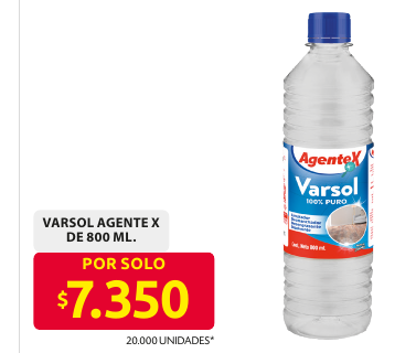 Recorte del folleto: VARSOL AGENTE X DE 800 ML.