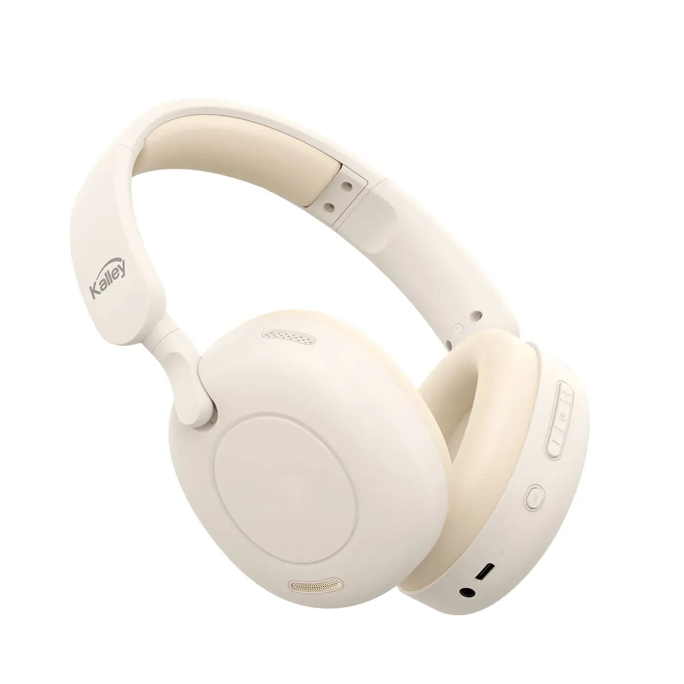Audífonos de Diadema KALLEY Inalámbricos Bluetooth Over Ear K-AC2 Cancelación de Ruido Crema