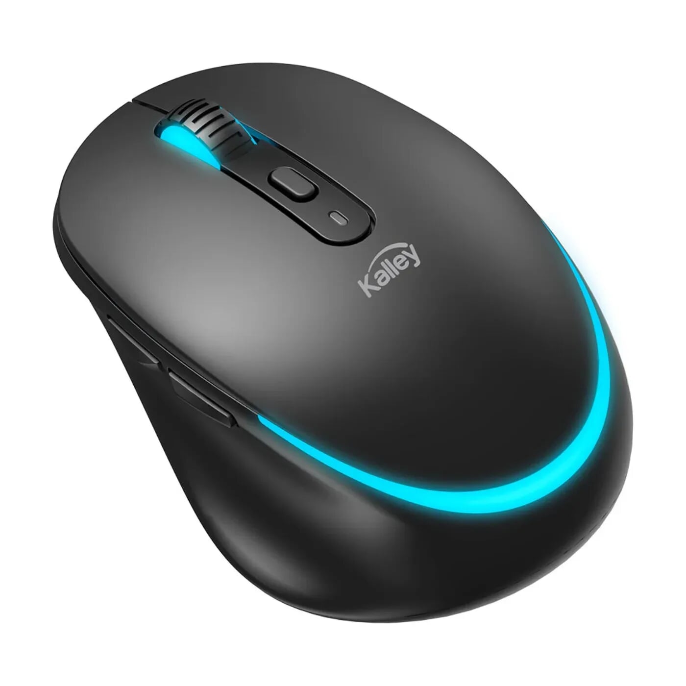 Mouse KALLEY Inalámbrico Recargable Óptico Ergonómico USB K-MRN Negro