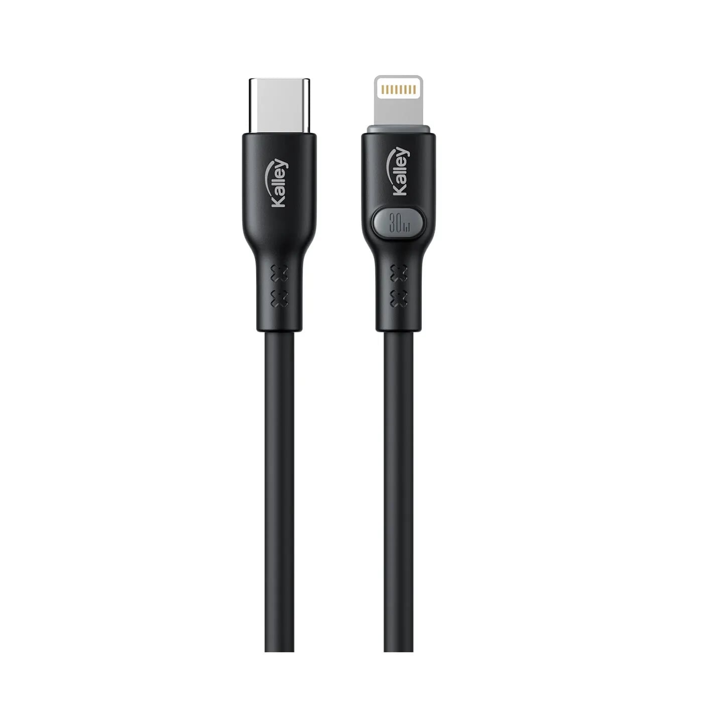 Cable KALLEY USB-C a Lightning de 1.0 Metro Negro