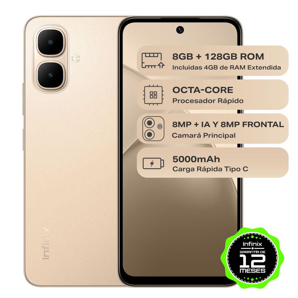 Celular INFINIX SMART 10 128 GB 4 GB RAM Dorado