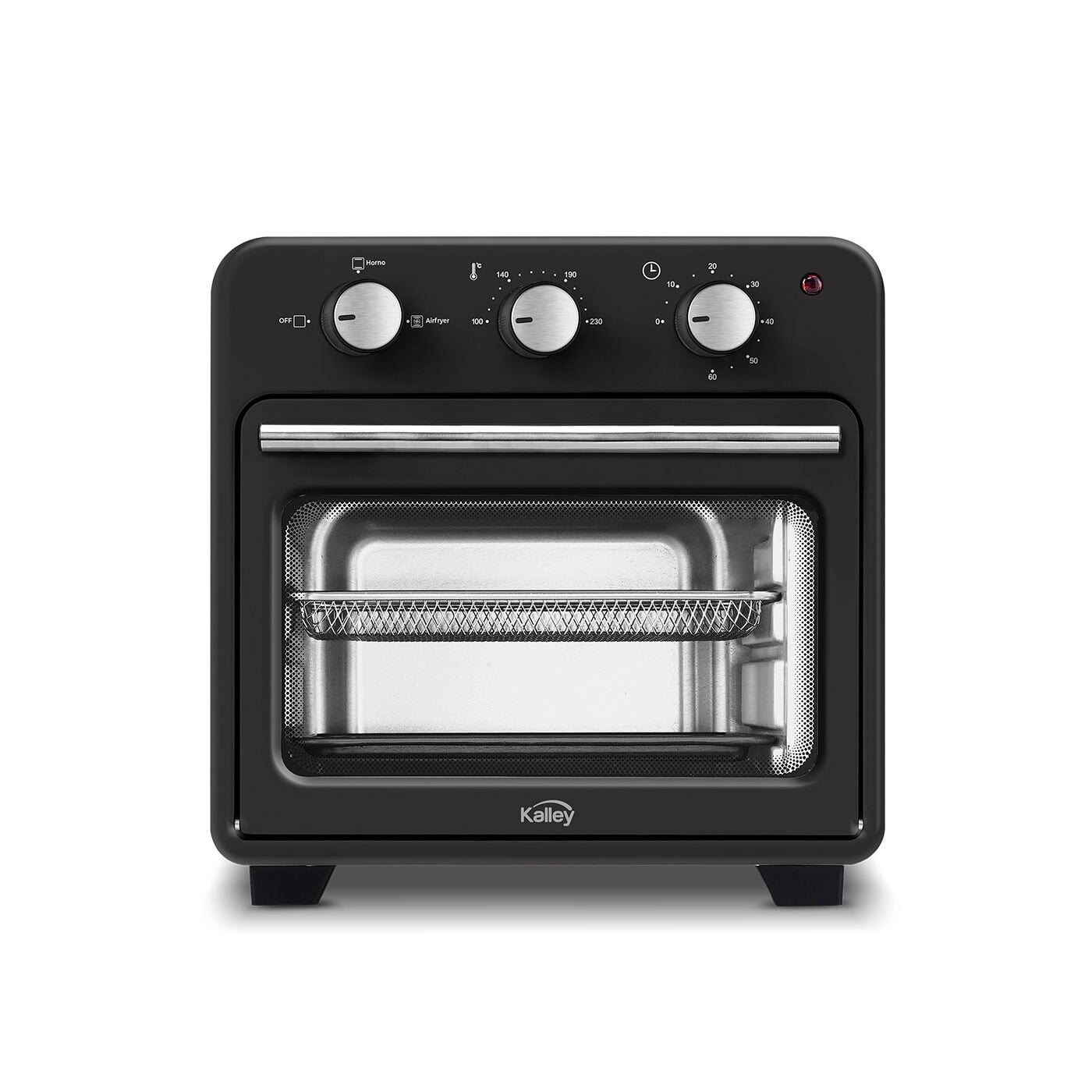 Horno Tostador KALLEY con Freidora de Aire K-HA15 15 Litros Negro