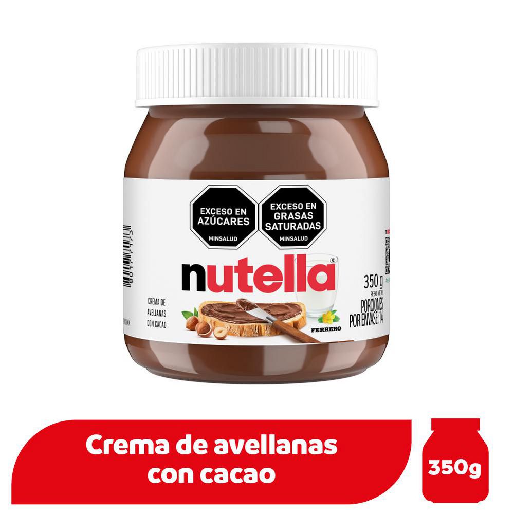 Crema de avellanas NUTELLA con cacao (350 gr)