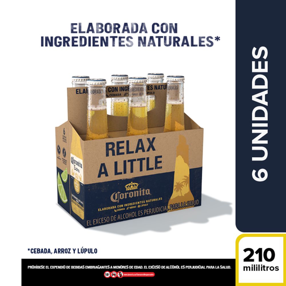 Cerveza Sixpack Coronita Corona 1260 ml