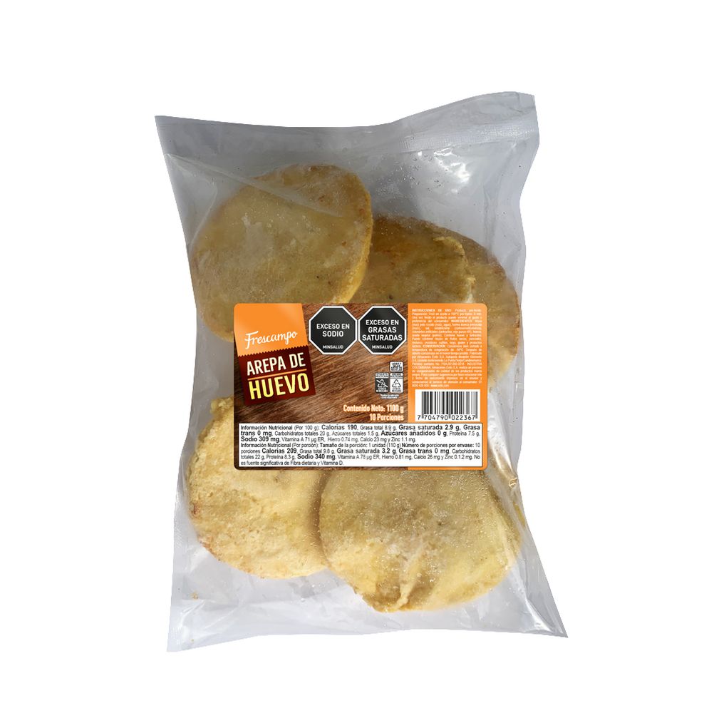 Arepa Congelada Huevo