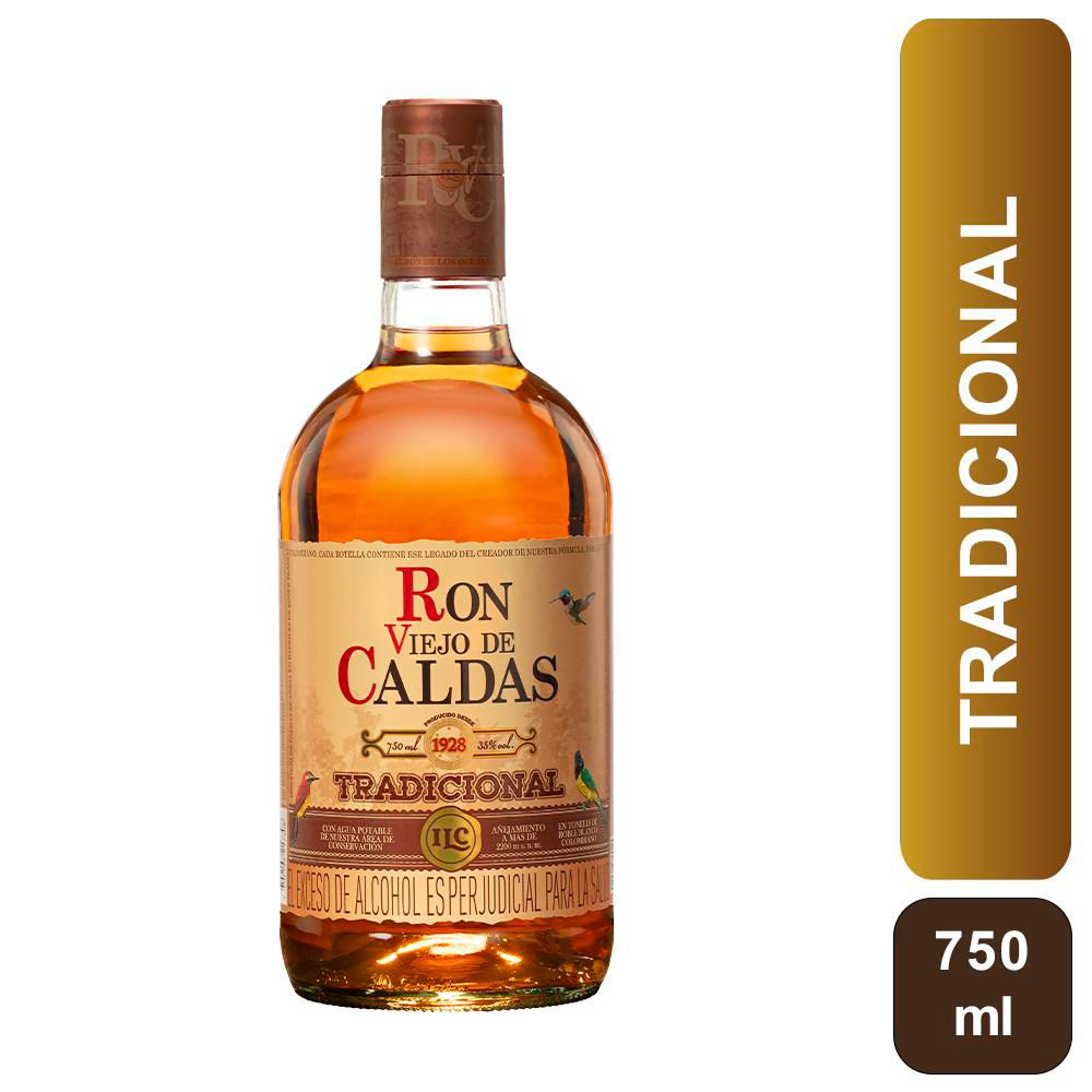 Ron VIEJO de CALDAS botella tradicional (750 ml)
