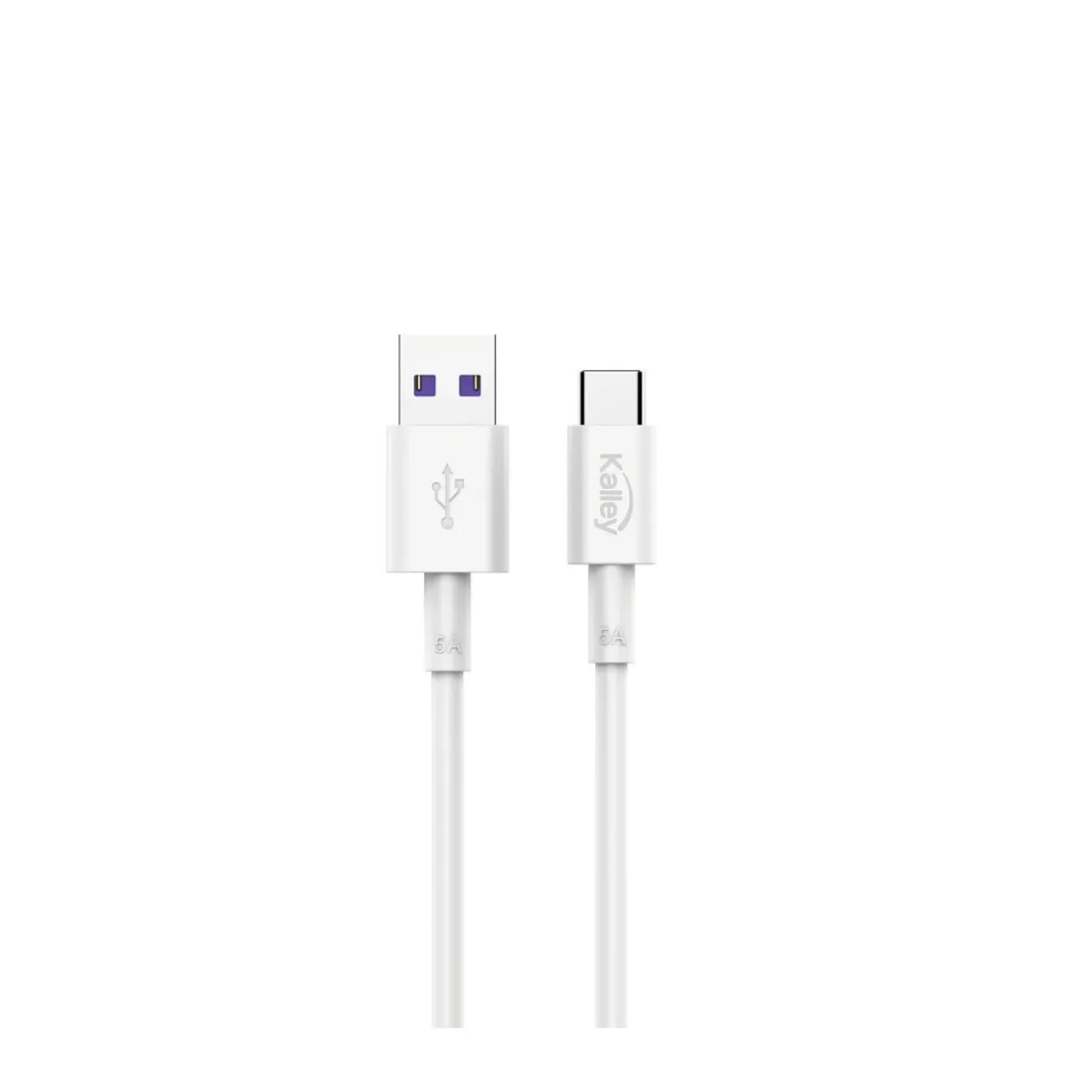 Cable KALLEY USB a USB-C de 1.0 Metro Blanco