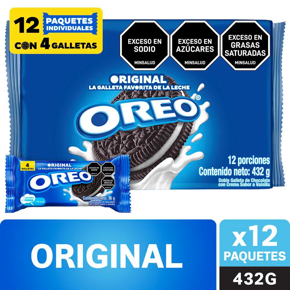 Galletas OREO original x12und (432 gr)