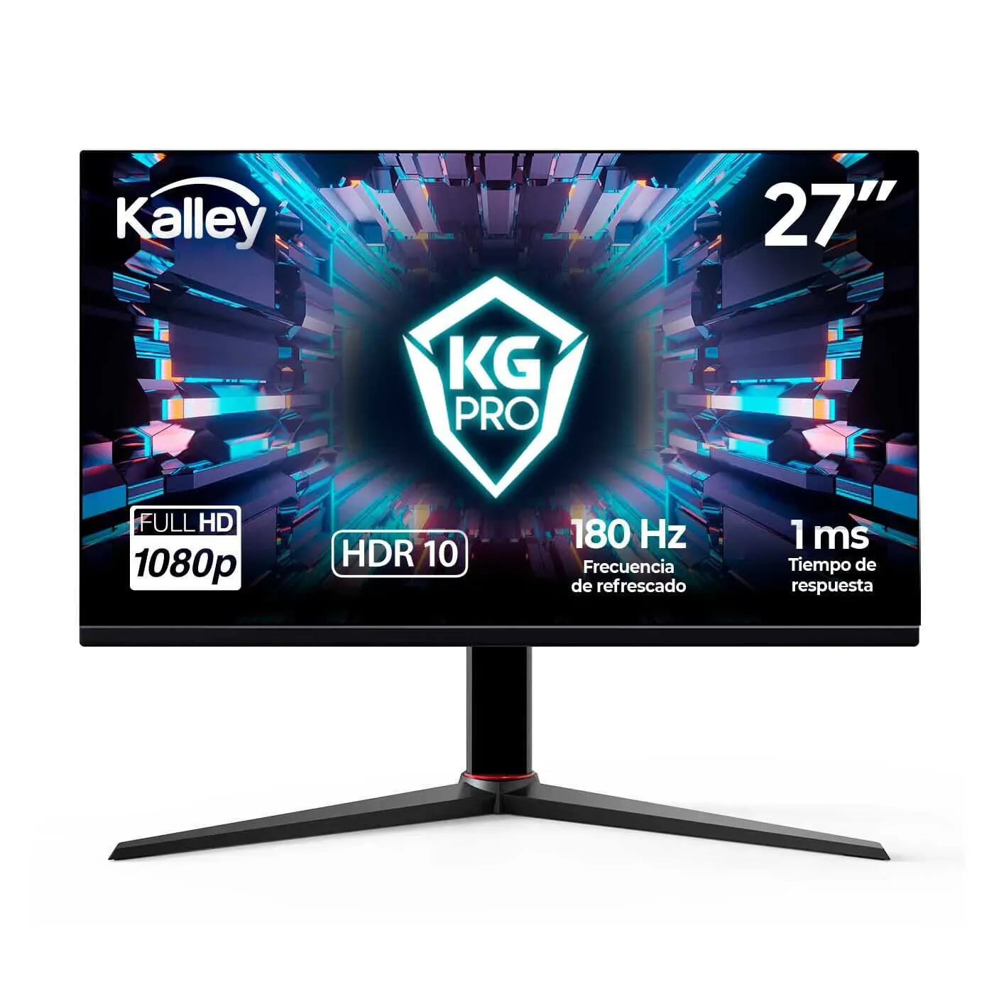 Monitor KALLEY Gamer 27" Pulgadas M27G180 FHD Plano Negro