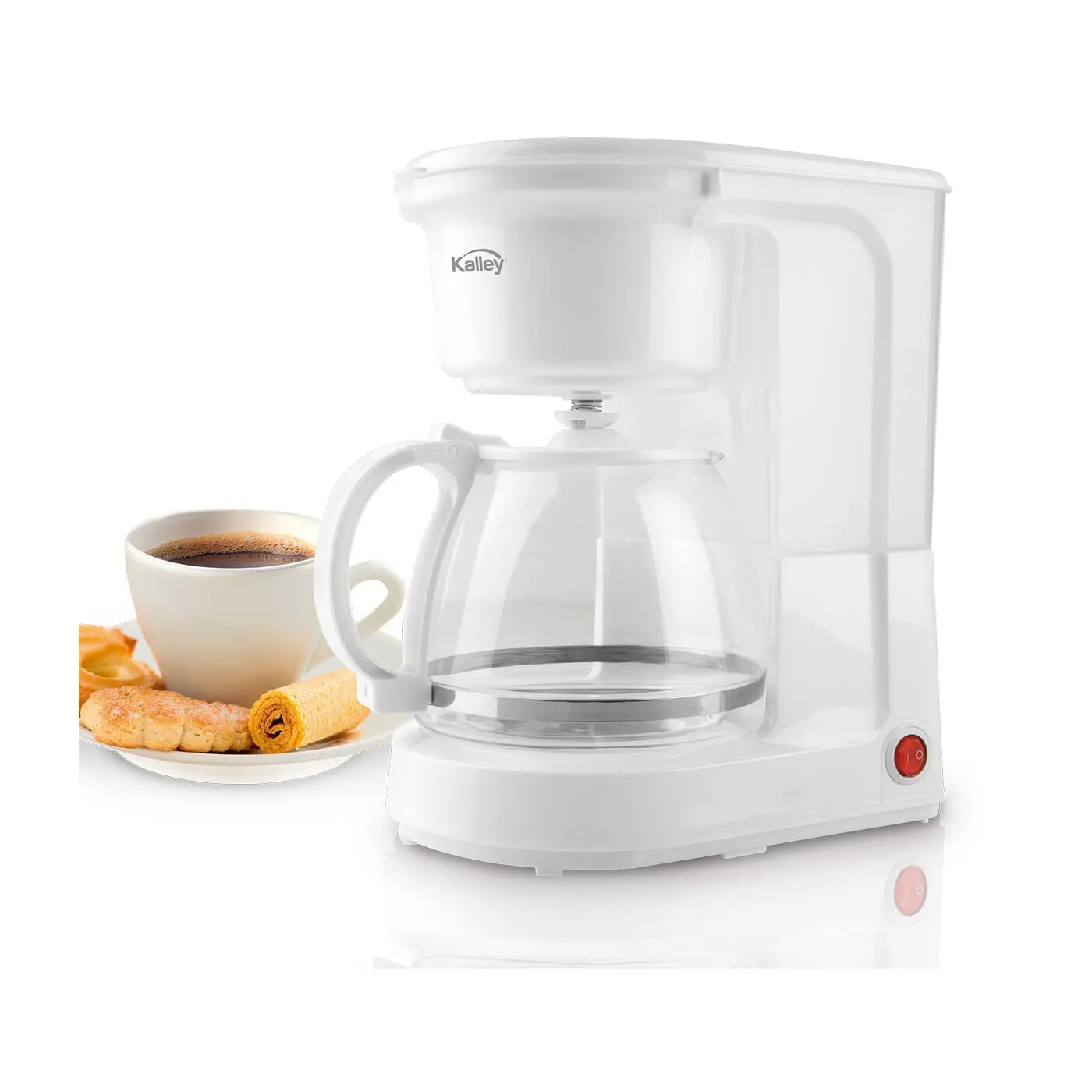 Cafetera KALLEY 8 tazas K-CM100K Blanco