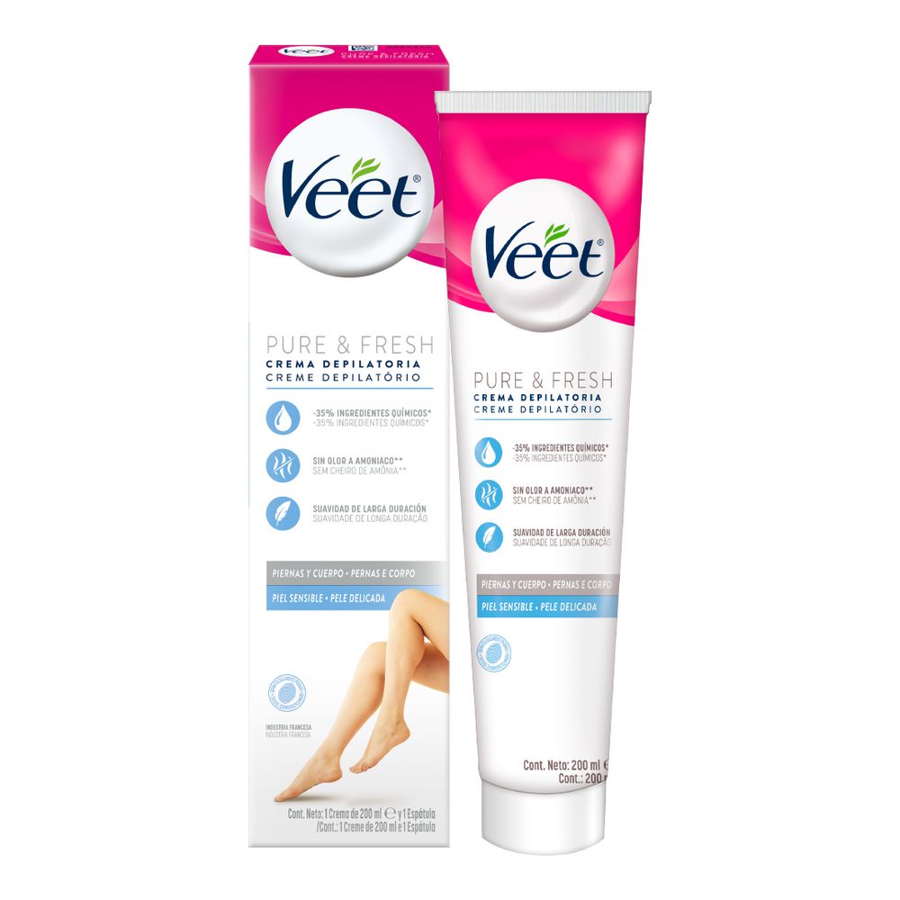 Crema depilatoria VEET piernas & cuerpo piel sensible (200 ml)