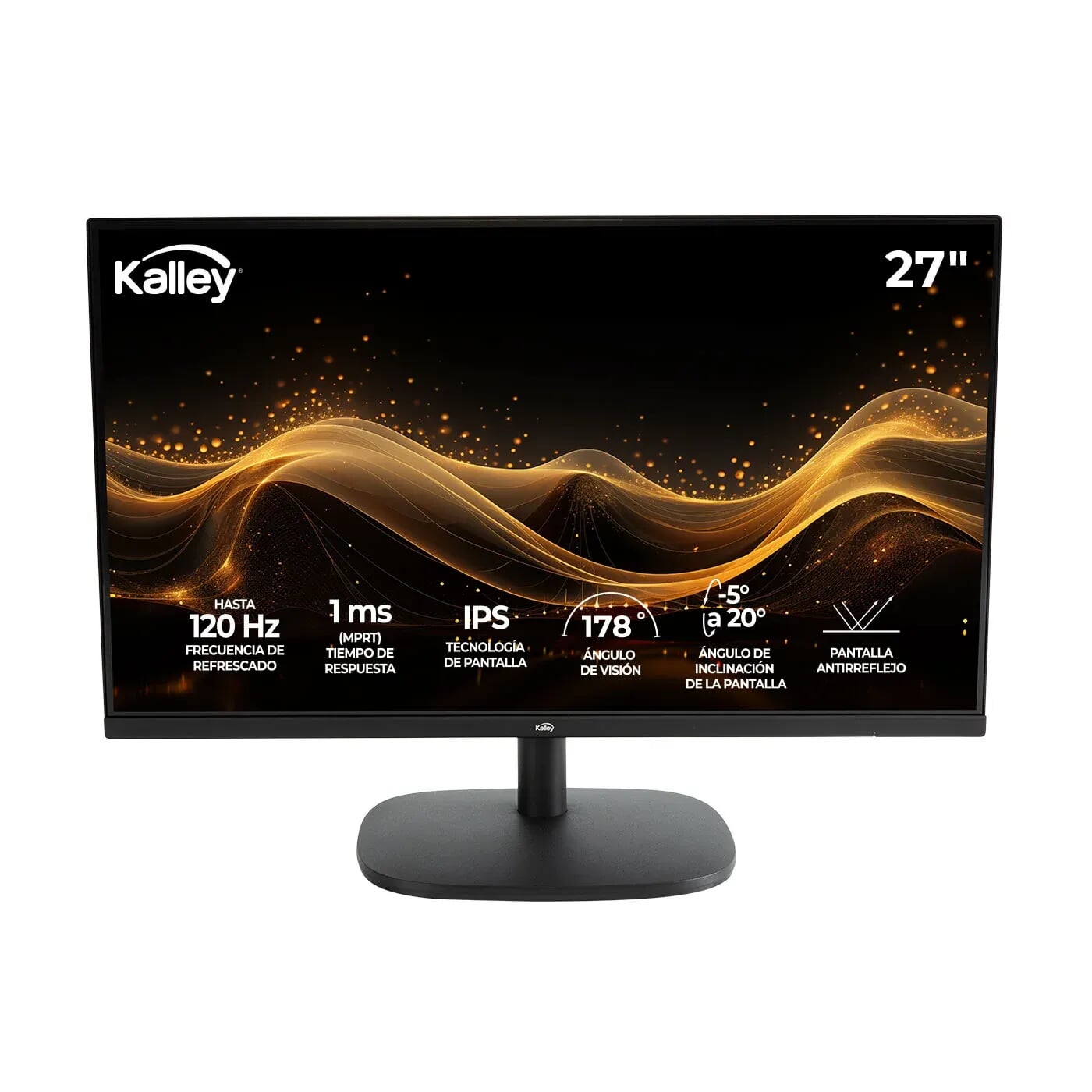 Monitor KALLEY 27" Pulgadas M27FP3 FHD Plano Negro