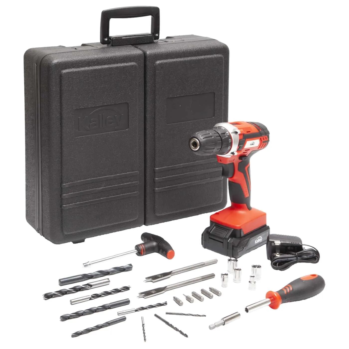 Taladro Inalámbrico KALLEY 18 Velocidades + Set de Herramientas